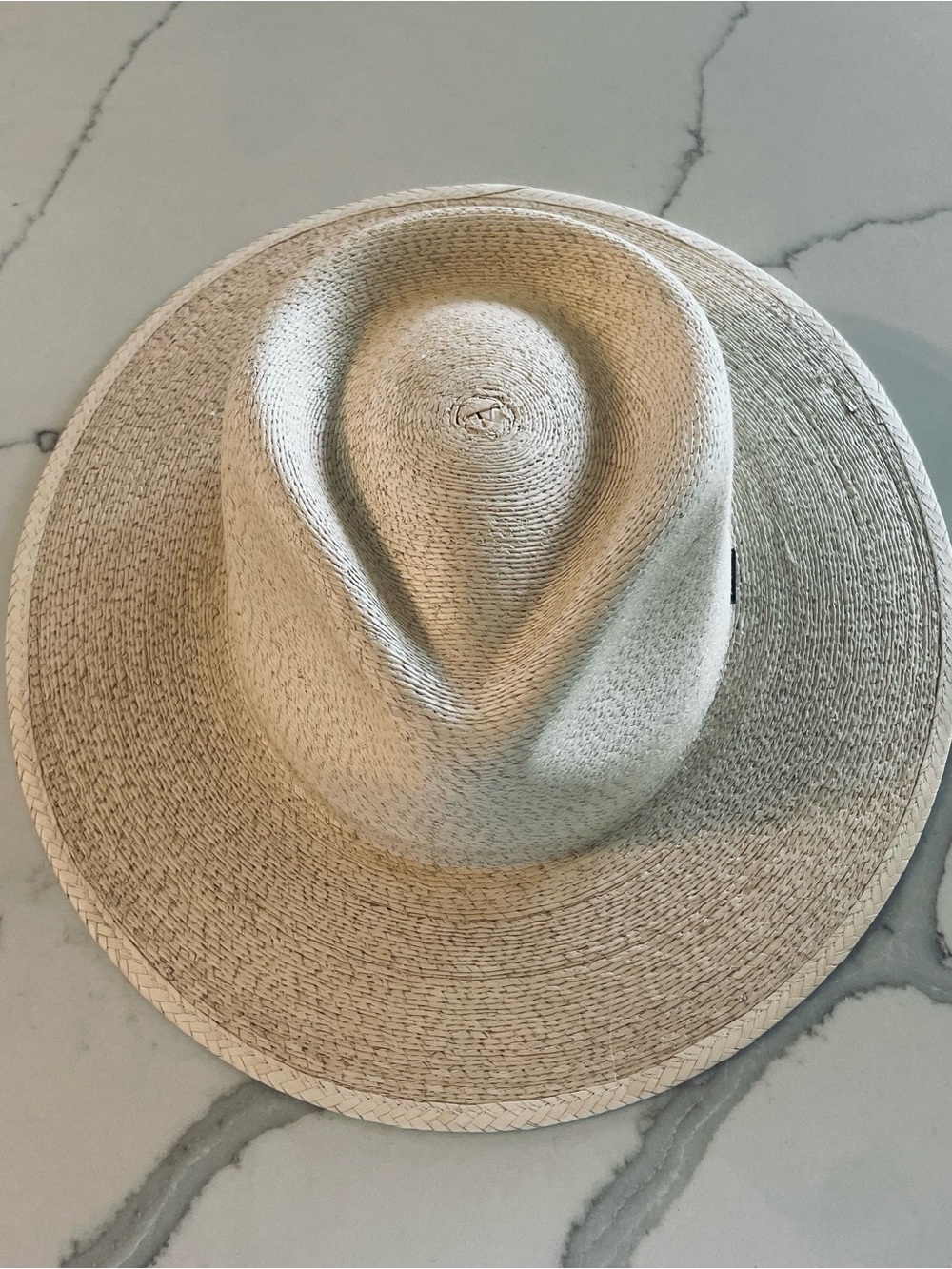 Brixton Wide-Brim Straw Hat in Natural Beige